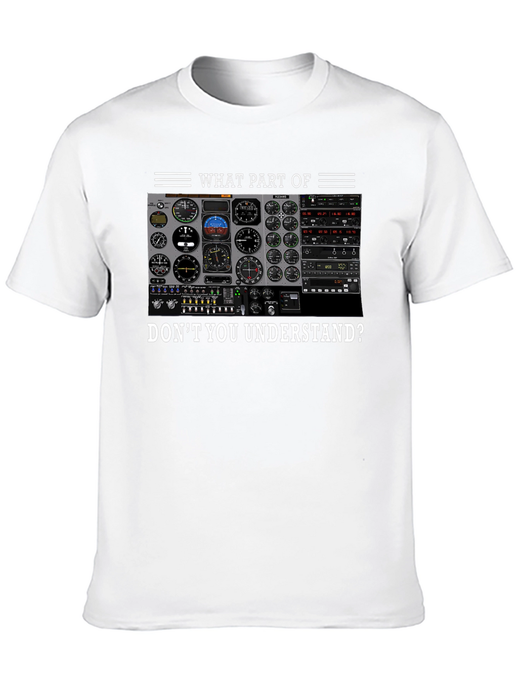 Pilot Instrument Panel T-Shirt - Aviation Humor Tee