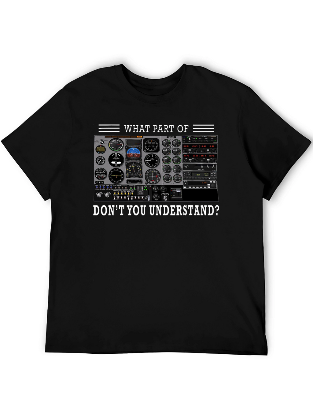 Pilot Instrument Panel T-Shirt - Aviation Humor Tee