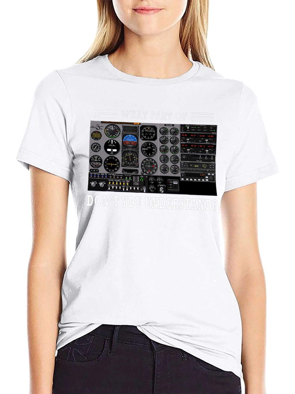 Pilot Instrument Panel T-Shirt - Aviation Humor Tee