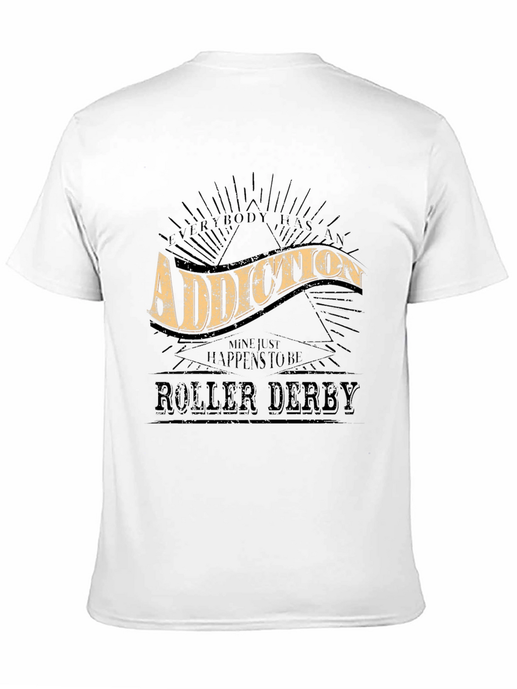 Addiction Roller Derby Graphic Tee - Black Cotton Blend