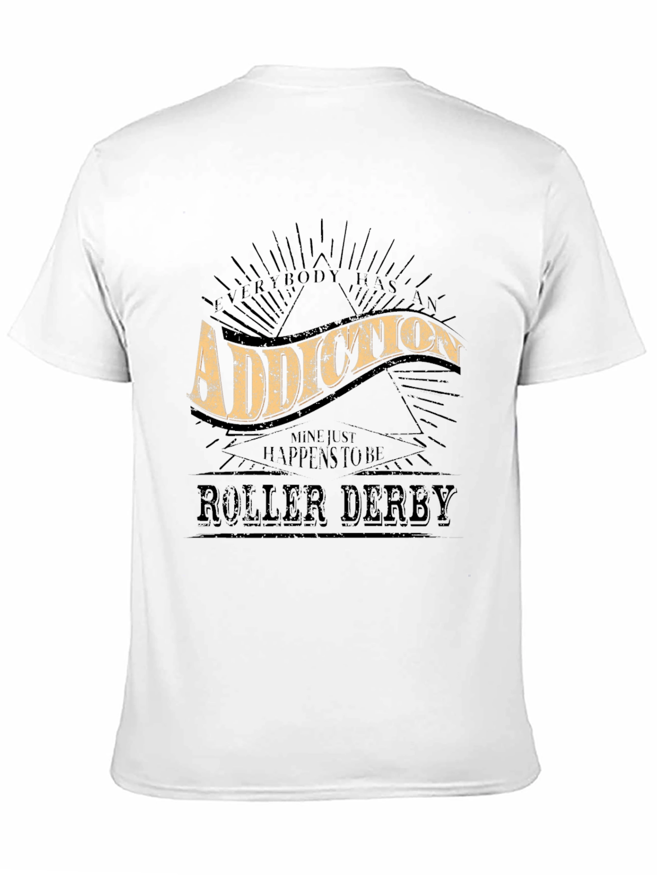 Addiction Roller Derby Graphic Tee - Black Cotton Blend
