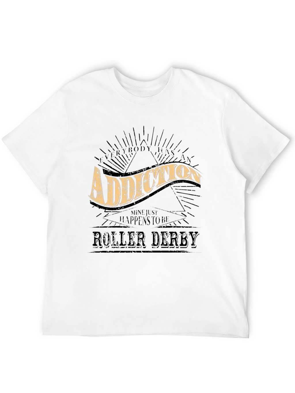 Addiction Roller Derby Graphic Tee - Black Cotton Blend