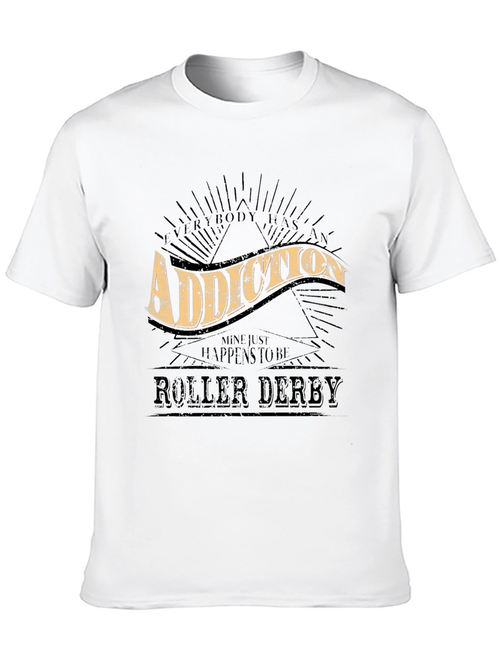 Addiction Roller Derby Graphic Tee - Black Cotton Blend