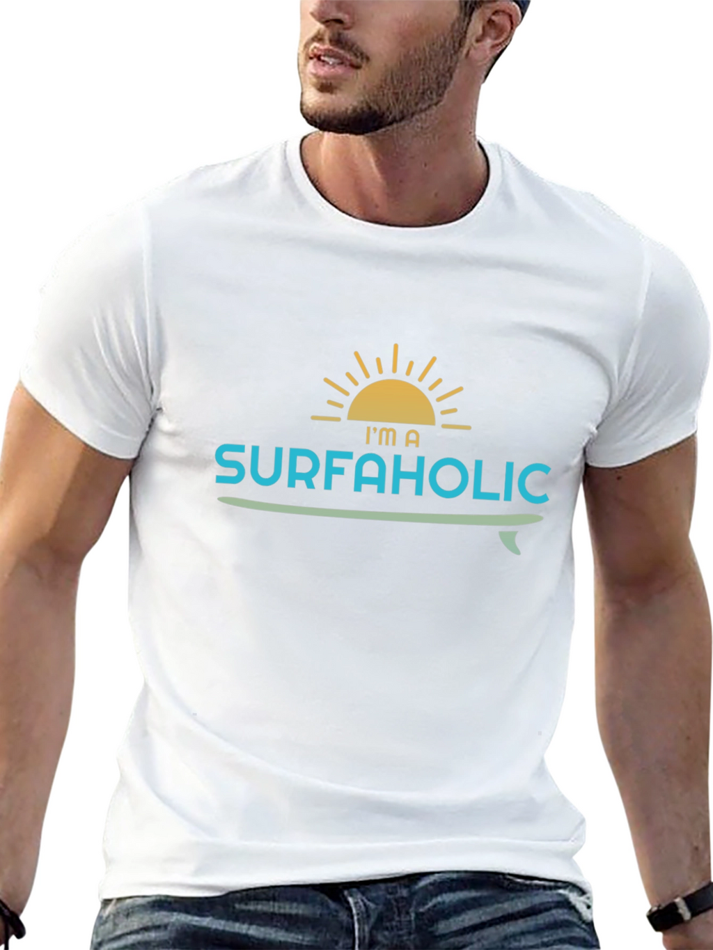 Surfaholic Graphic T-Shirt - Black