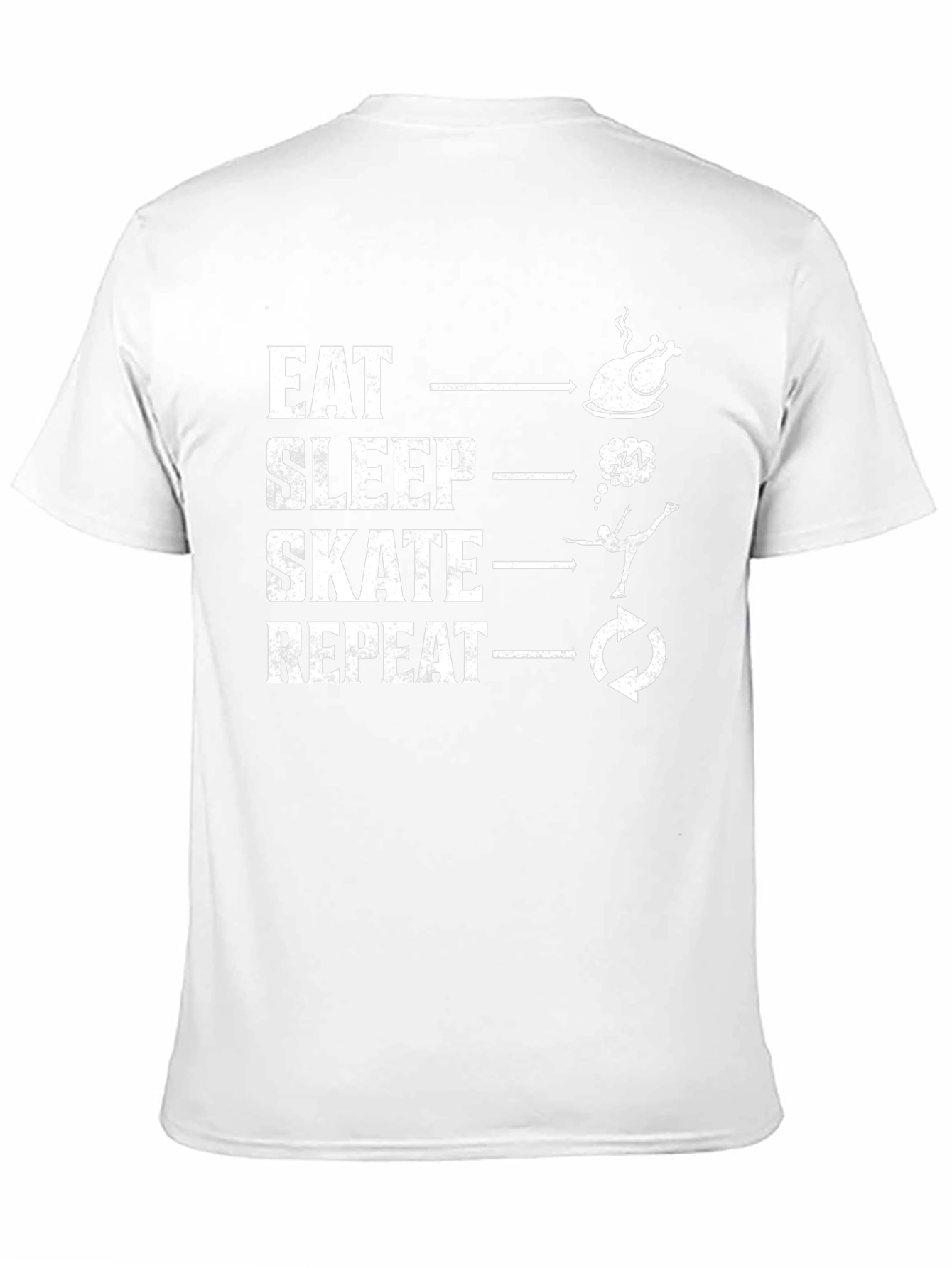 Eat Sleep Skate Repeat Black T-Shirt