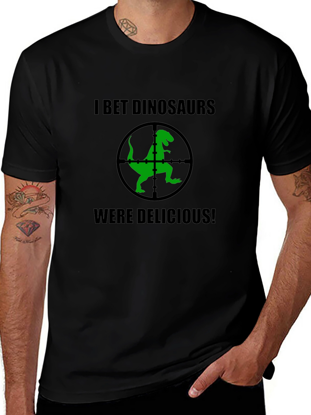 Dinosaur Target T-Shirt Funny Graphic Tee