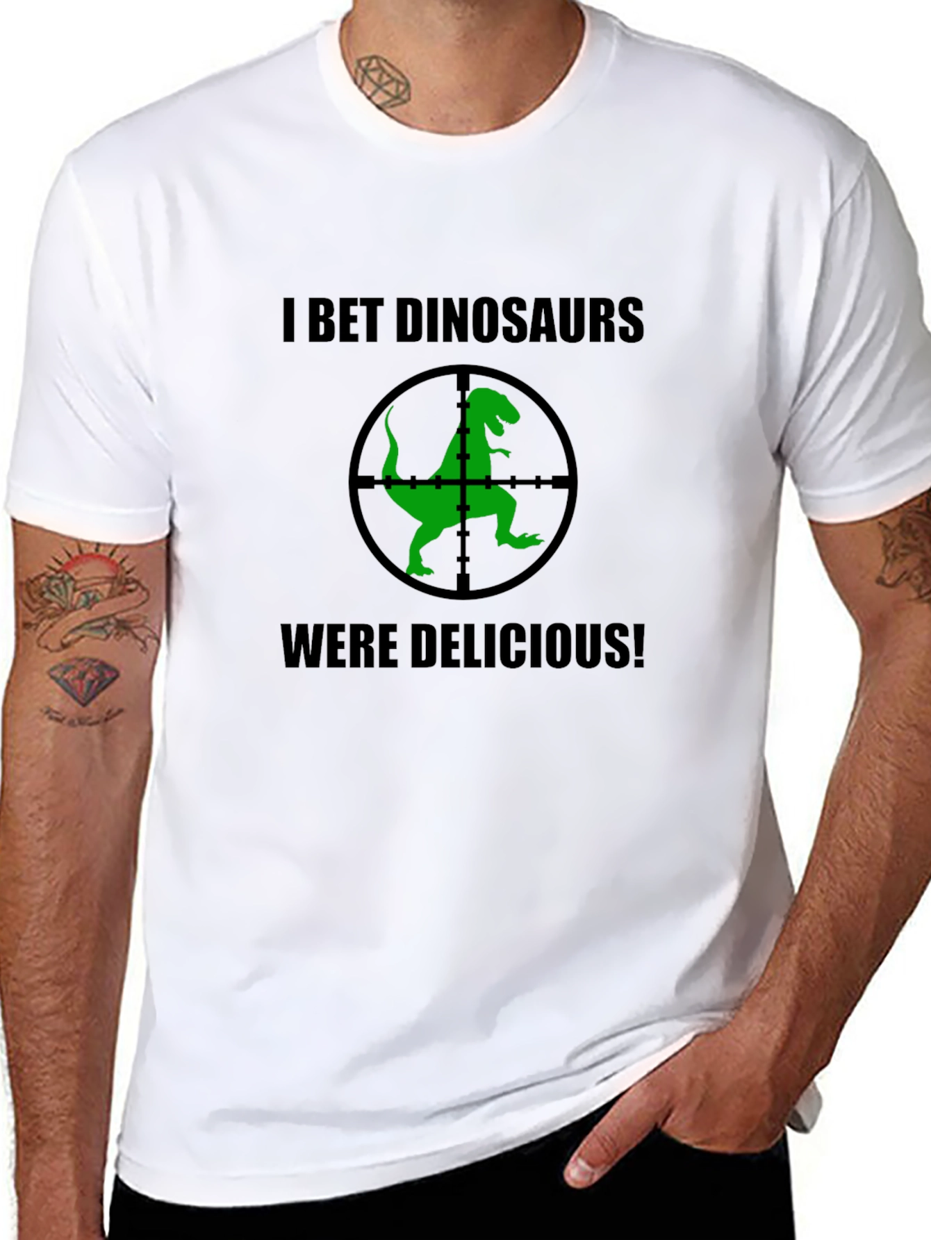 Dinosaur Target T-Shirt Funny Graphic Tee