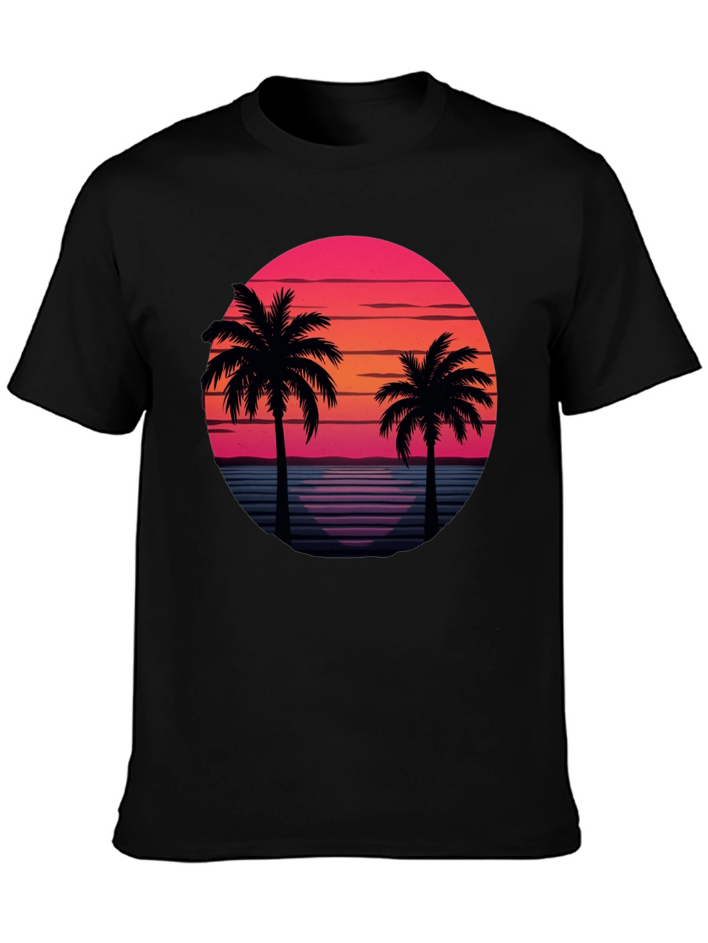 Retro Palm Tree Sunset T-Shirt