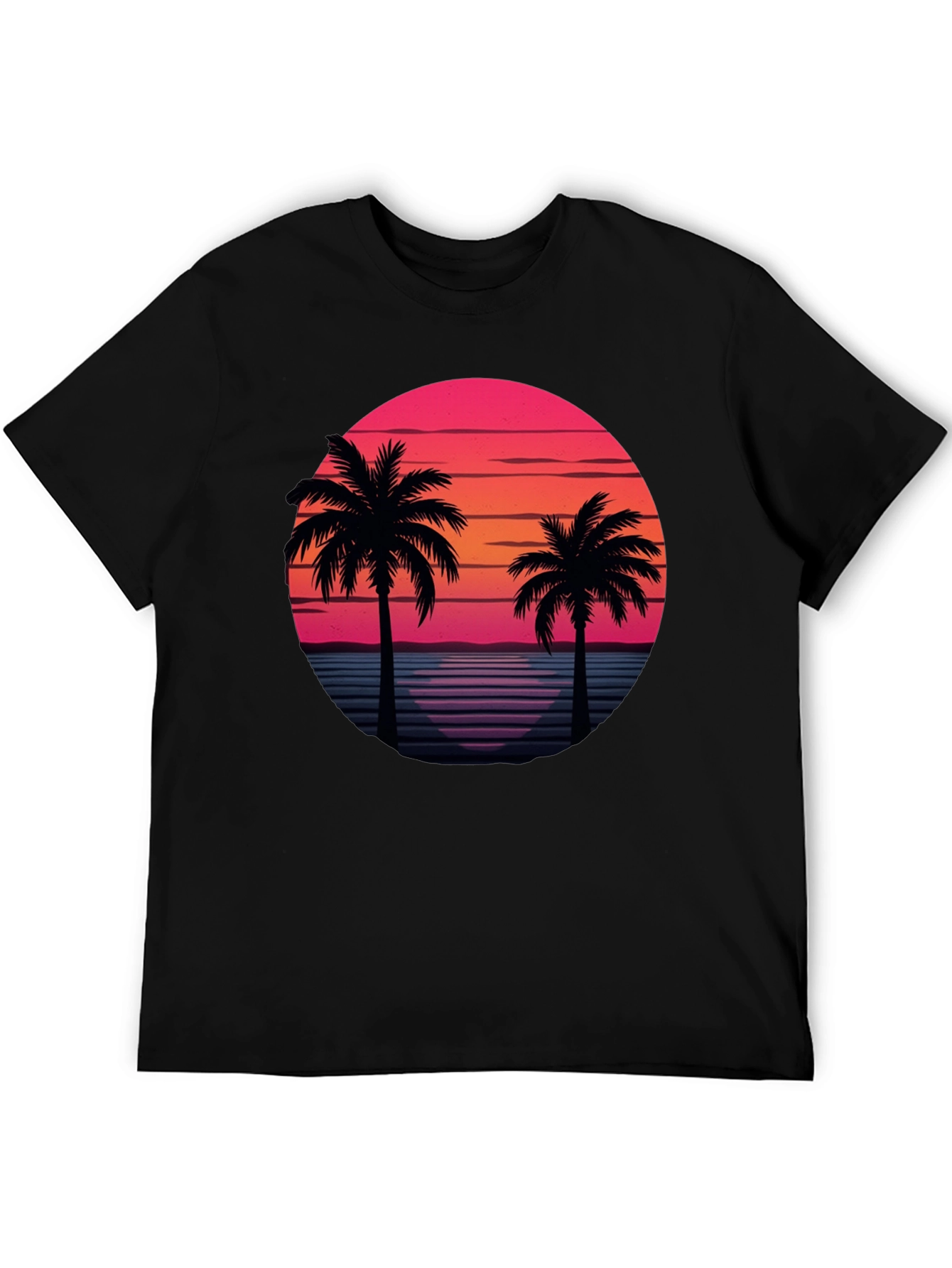 Retro Palm Tree Sunset T-Shirt