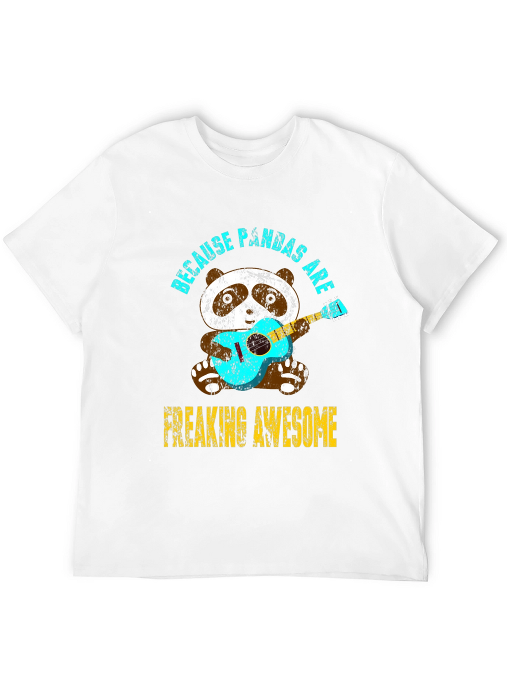 Panda Guitar T-Shirt - Because Pandas Are Awesome Tee