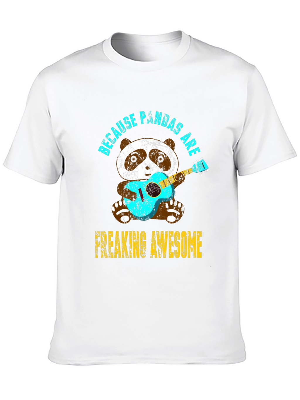 Panda Guitar T-Shirt - Because Pandas Are Awesome Tee