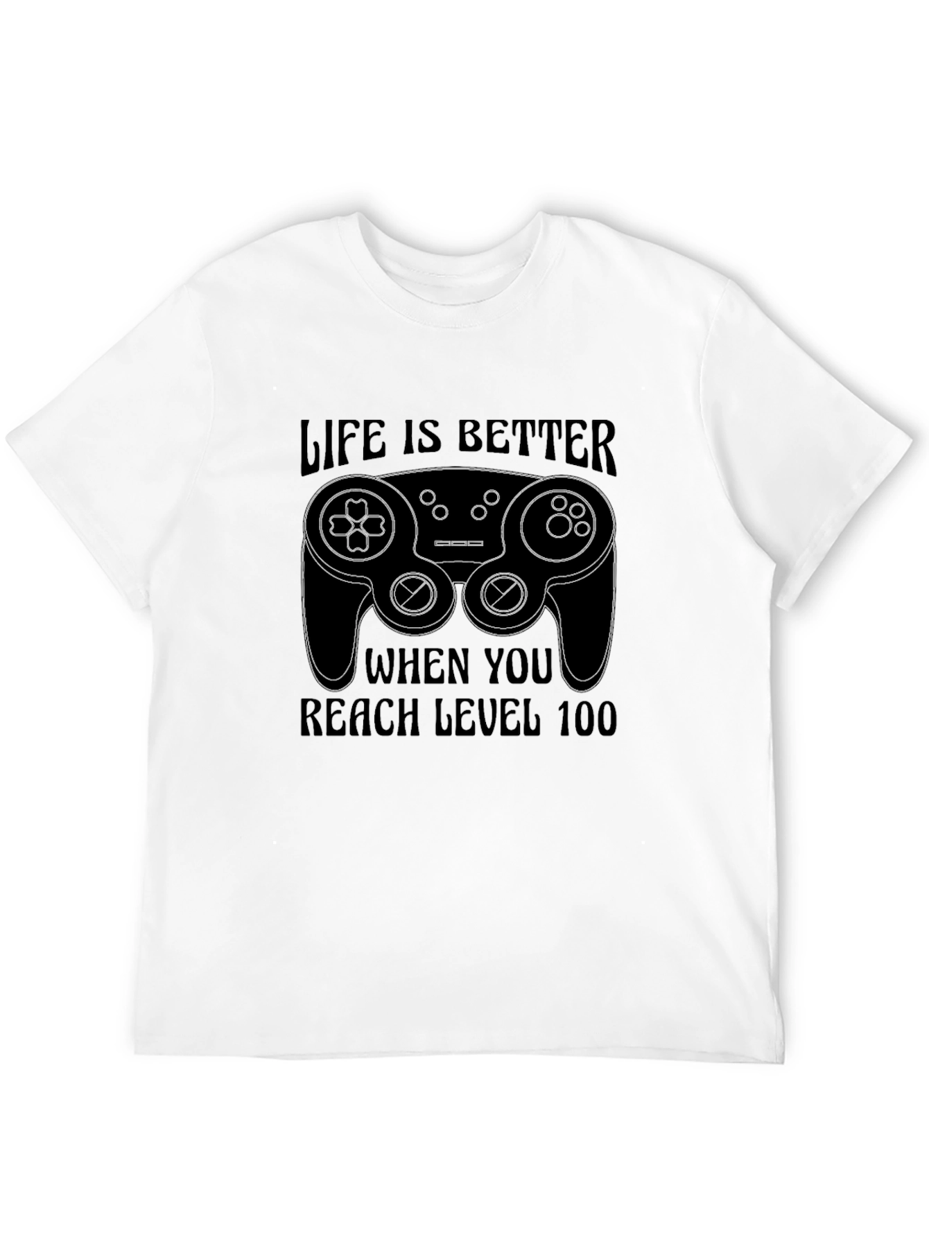 Level 100 Gamer Black T-Shirt
