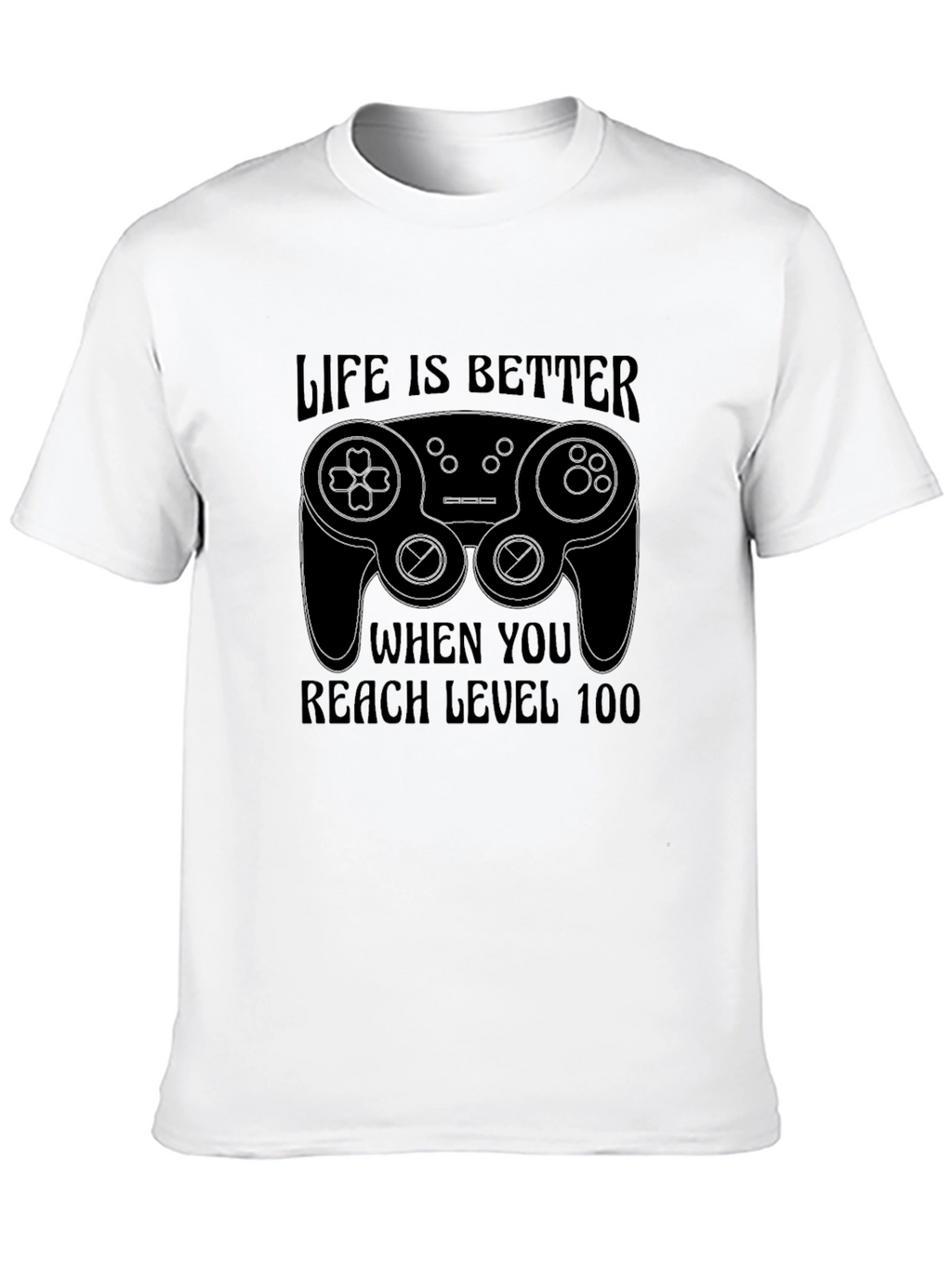 Level 100 Gamer Black T-Shirt