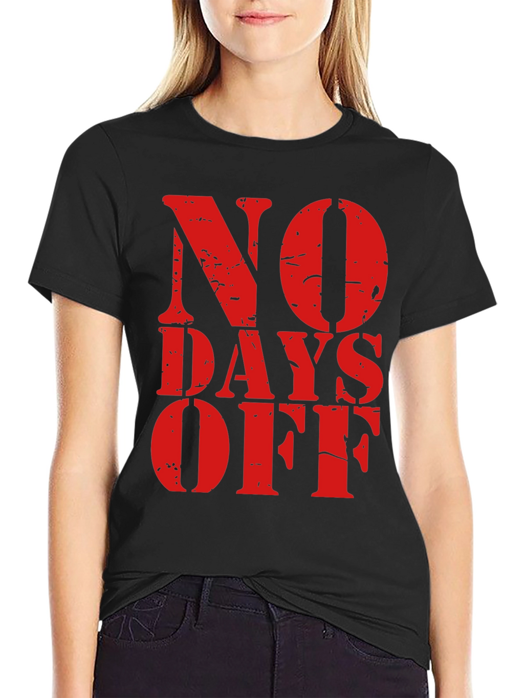 No Days Off Graphic Tee - Black