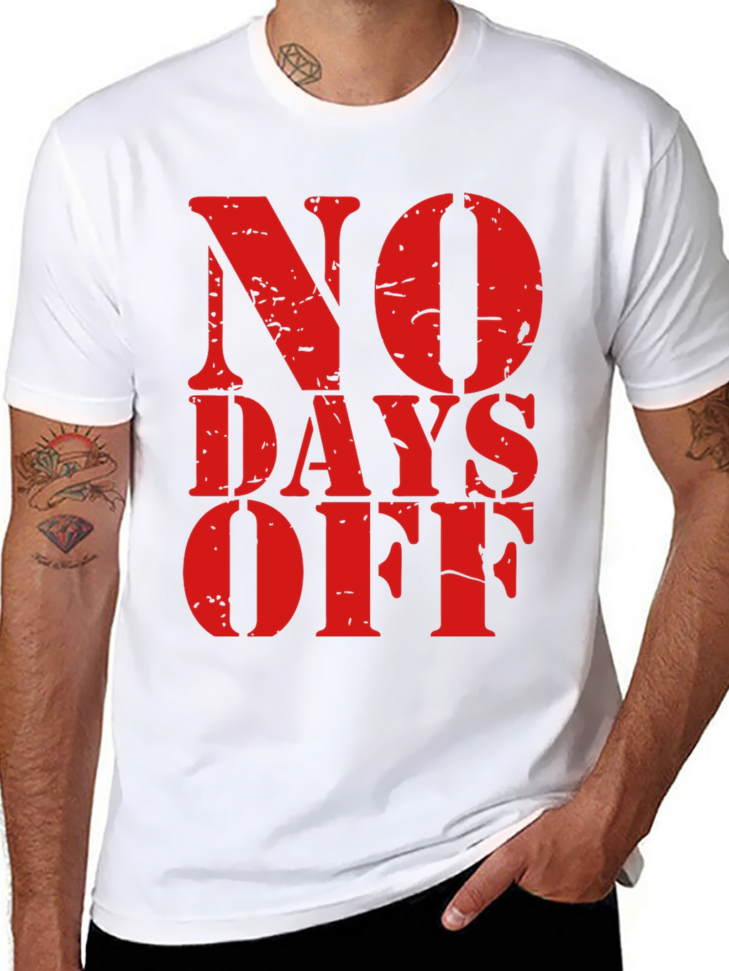 No Days Off Graphic Tee - Black