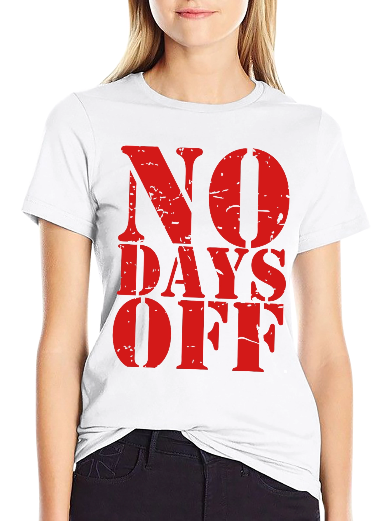No Days Off Graphic Tee - Black
