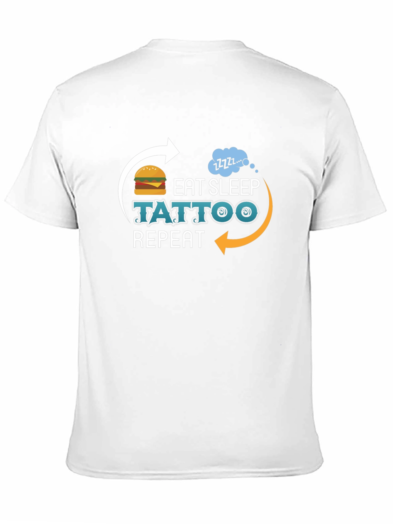 Eat Sleep Tattoo Repeat Graphic T-Shirt