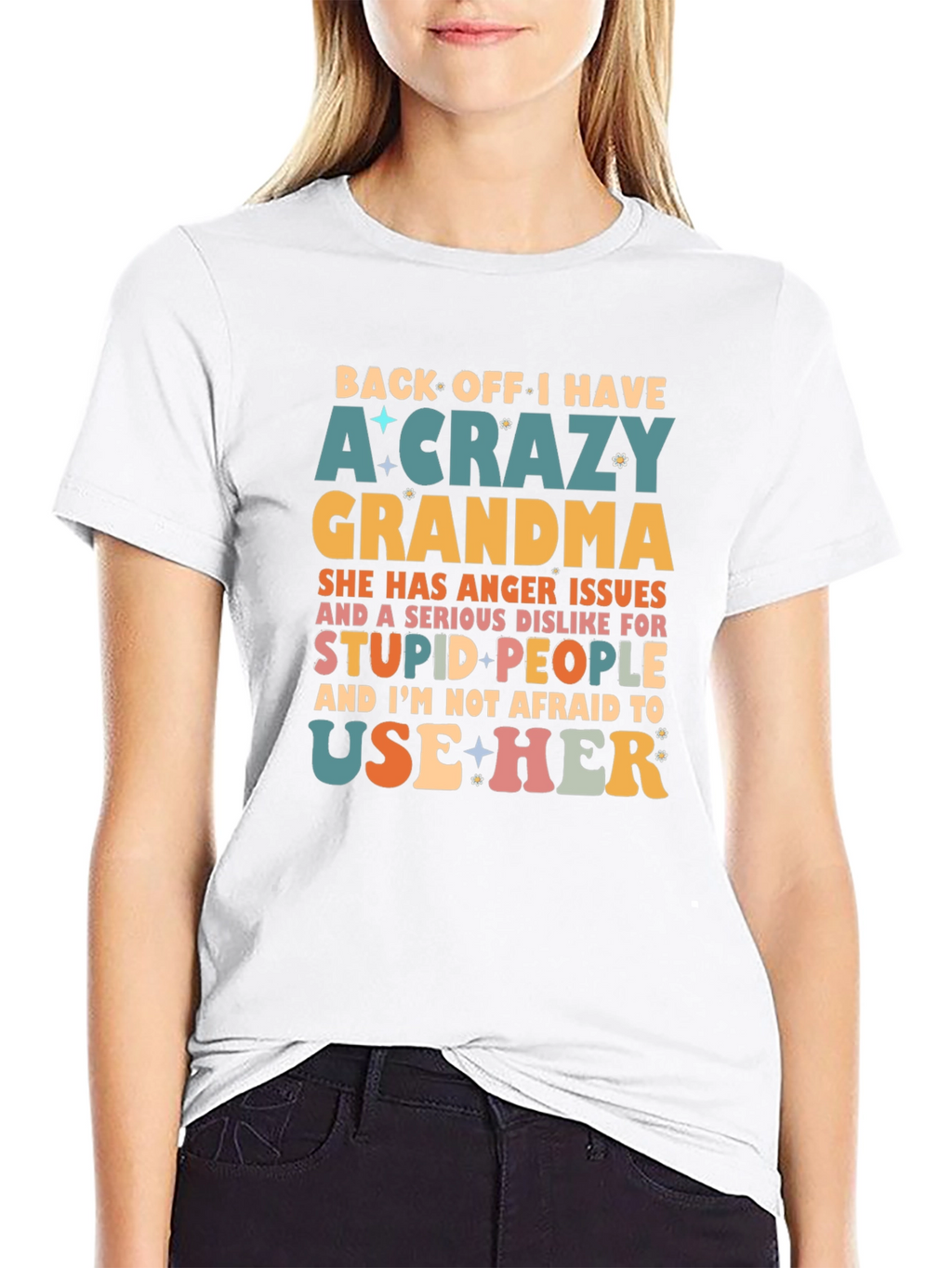 Crazy Grandma Novelty Graphic T-Shirt
