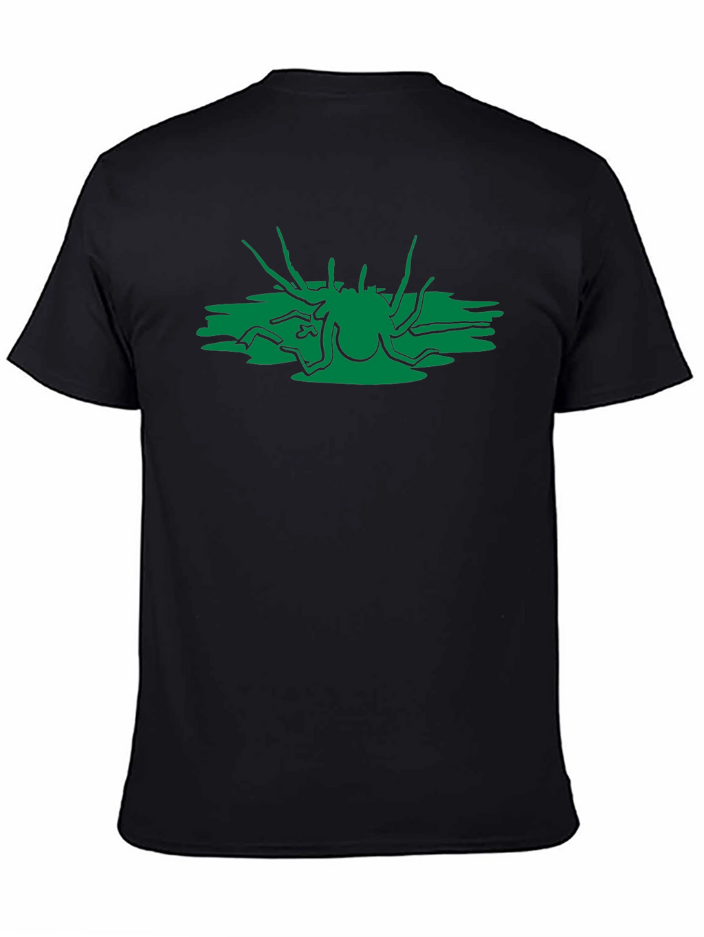 Abstract Green Creature Black T-Shirt