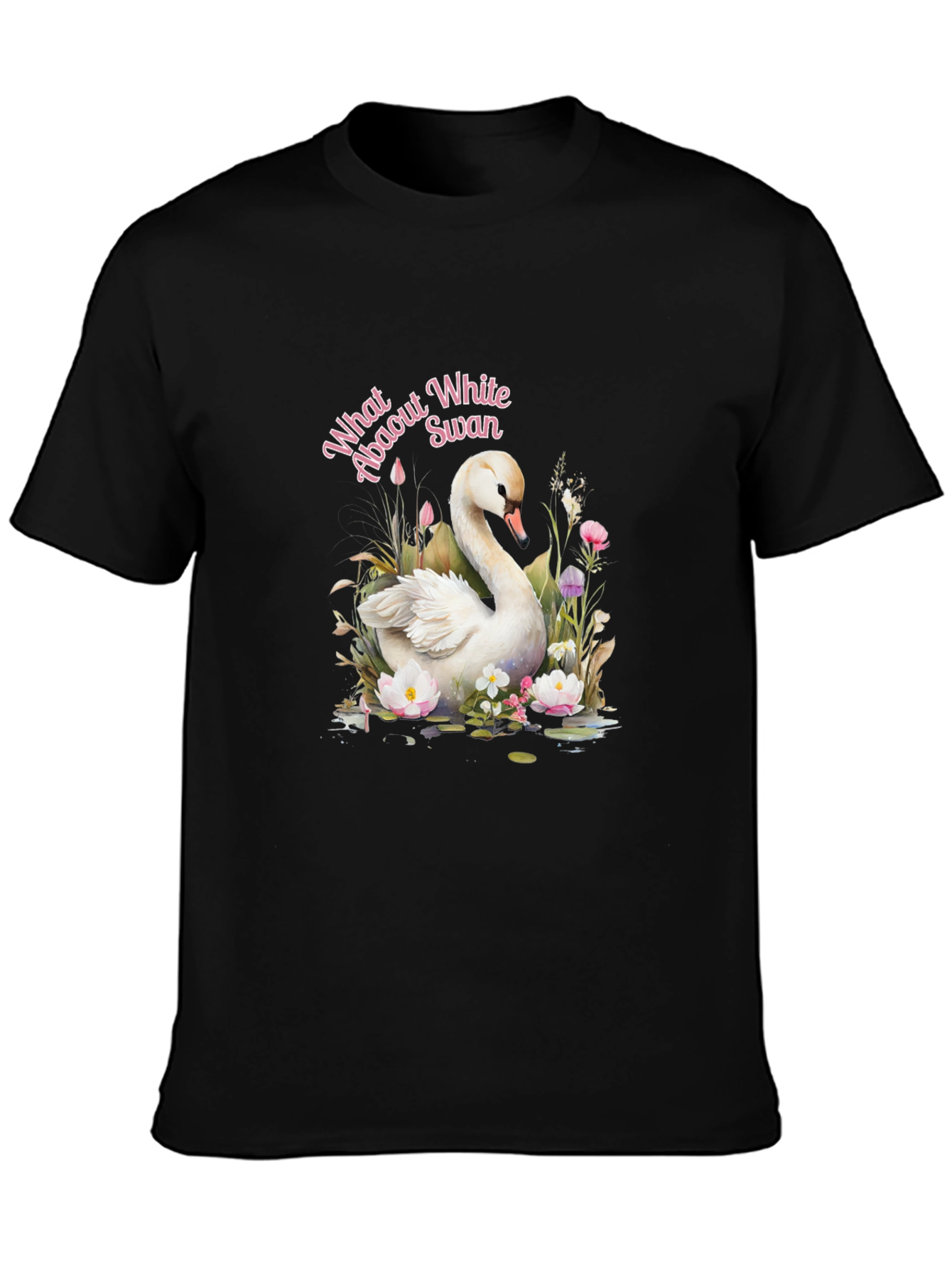 Elegant Swan Graphic T-Shirt