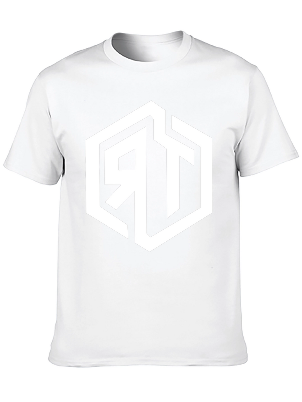 Mens Black Graphic Tee with Geometric RT Logo