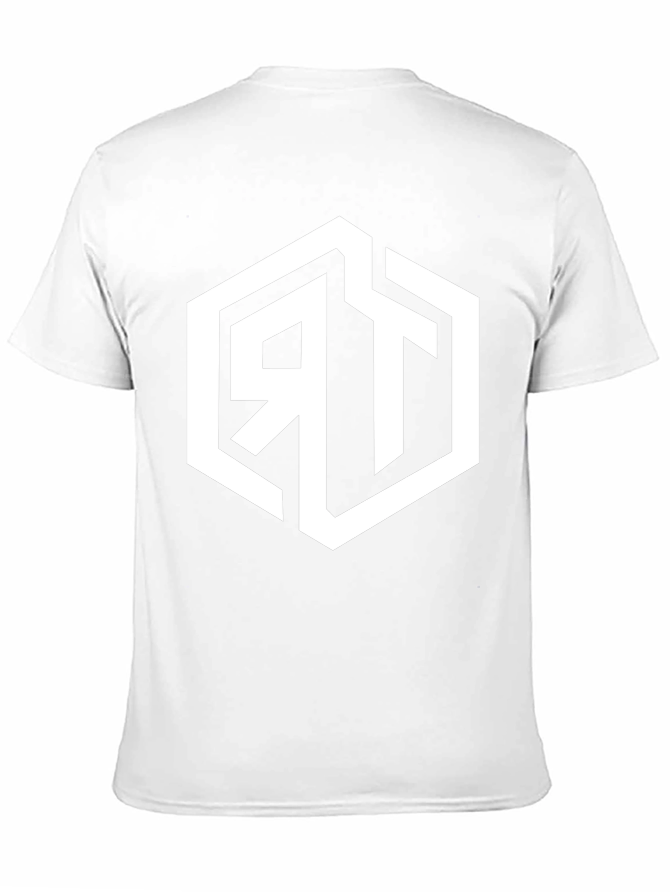 Mens Black Graphic Tee with Geometric RT Logo