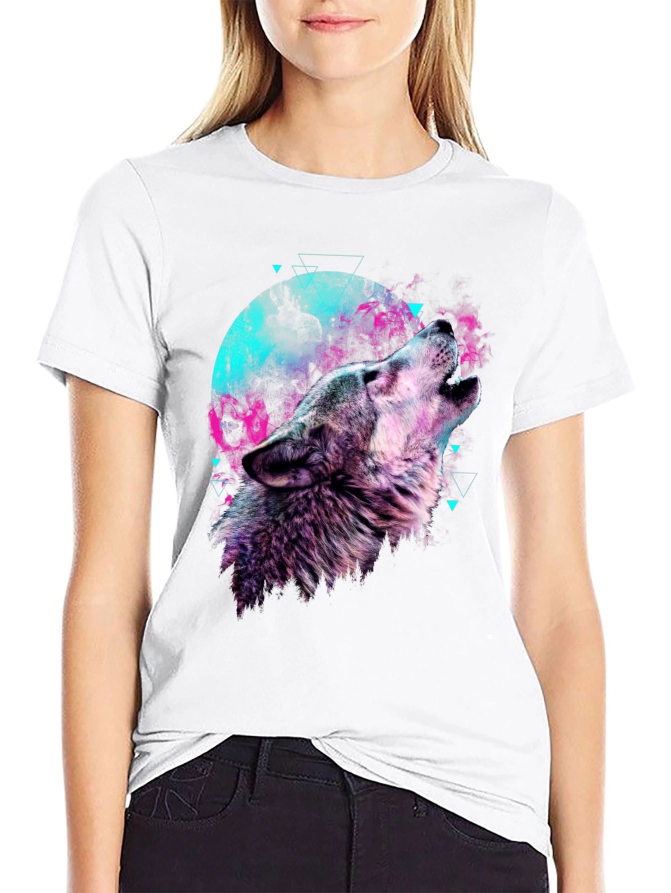 Wolf Howl Graphic T-Shirt - Mens Black Tee