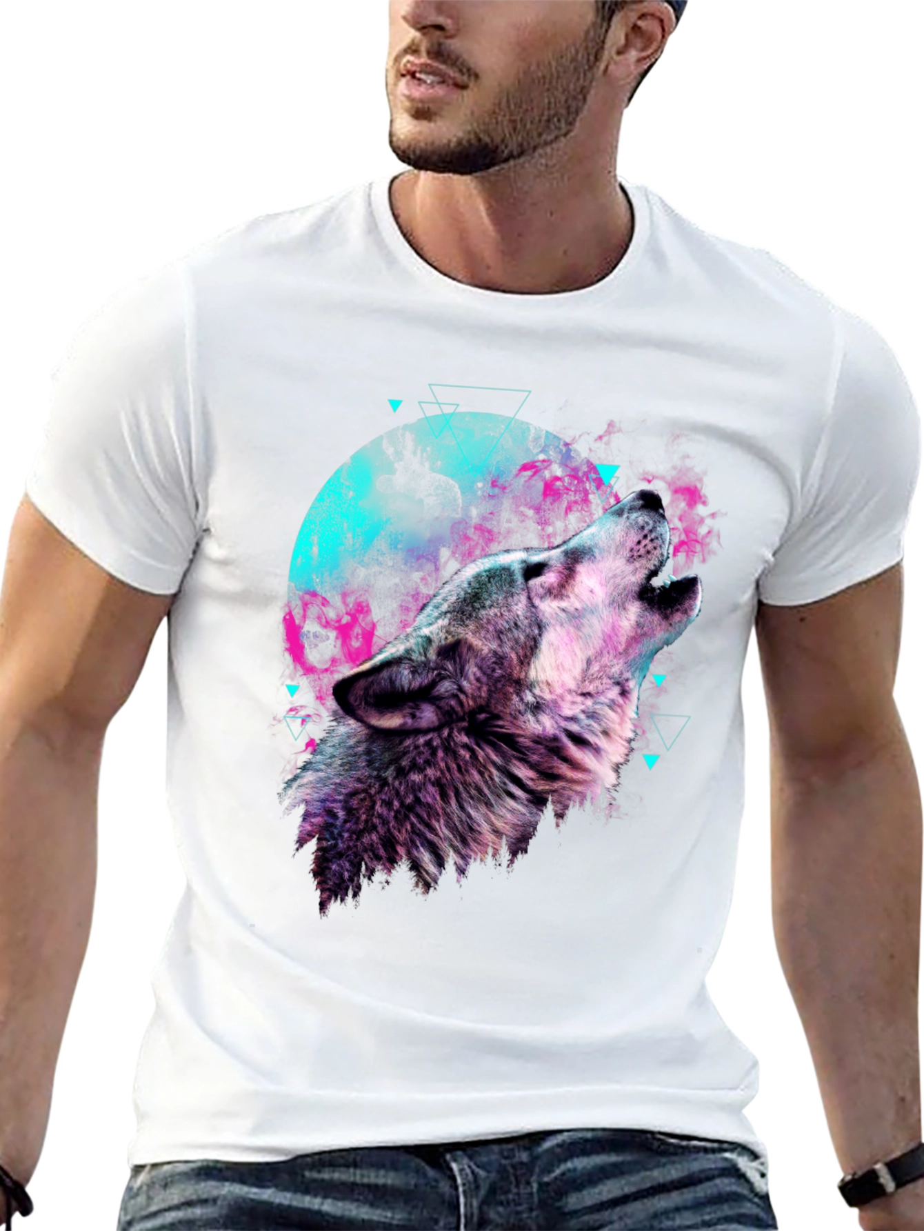 Wolf Howl Graphic T-Shirt - Mens Black Tee