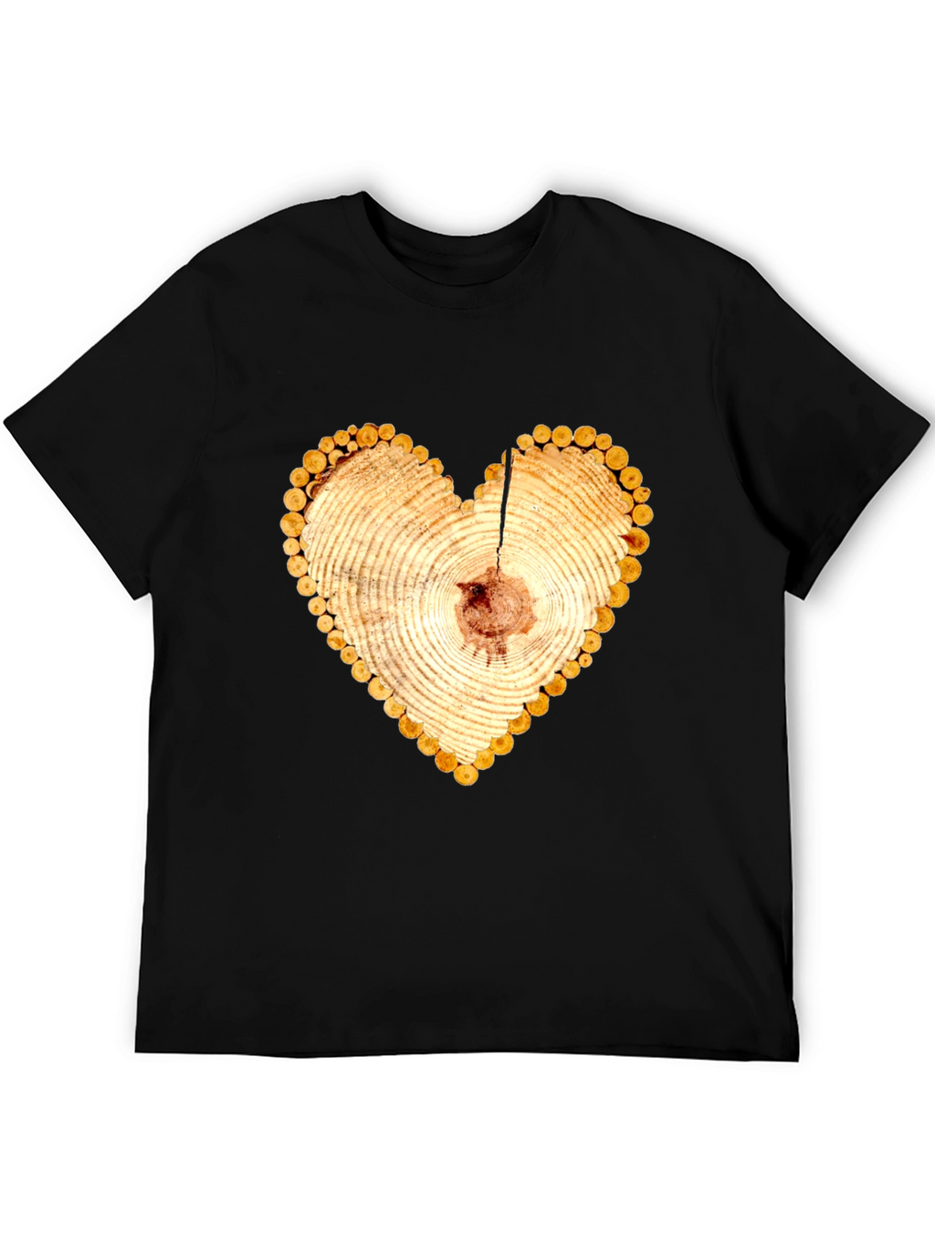 Heart Wood Slice Graphic Tee