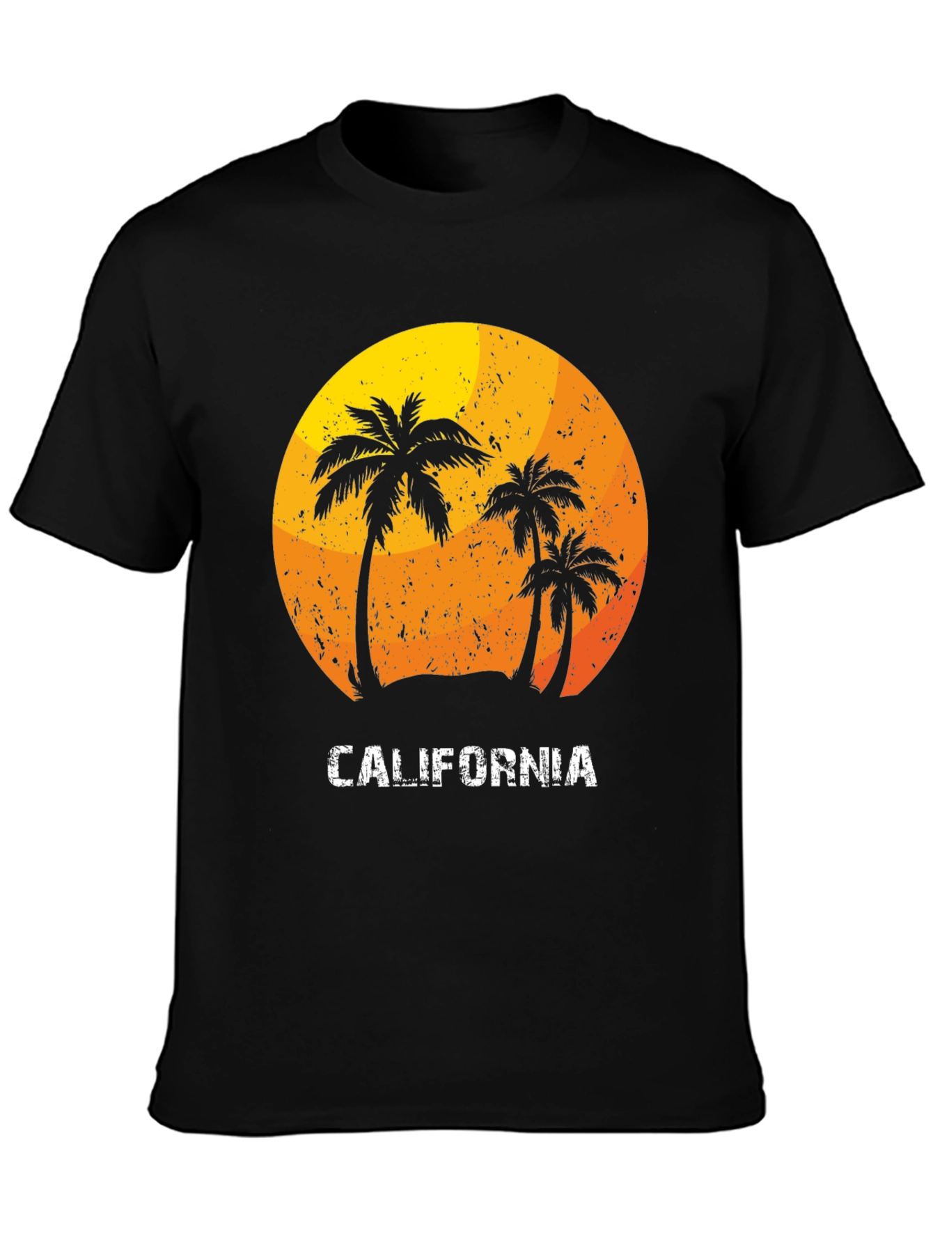 California Palm Tree Sunset Graphic T-Shirt