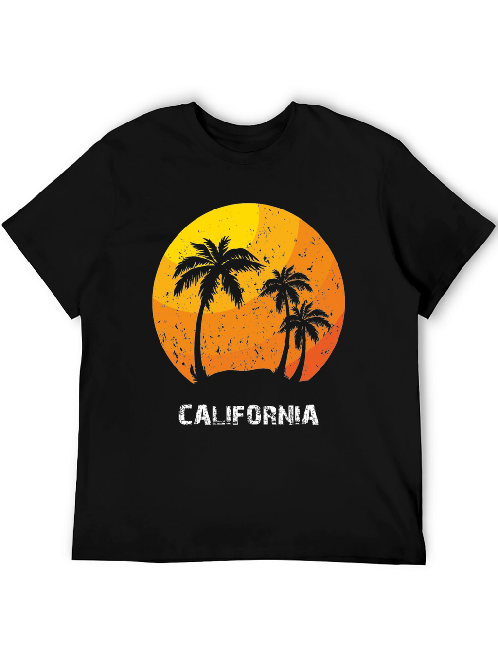 California Palm Tree Sunset Graphic T-Shirt