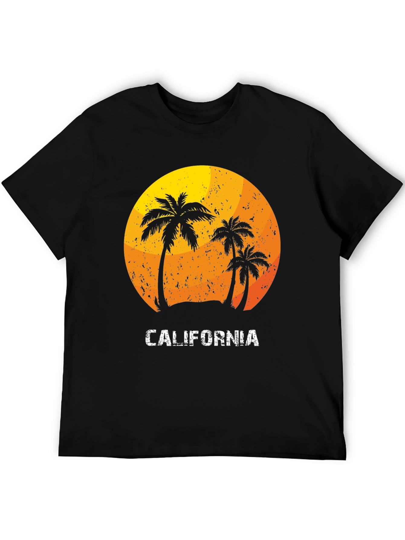 California Palm Tree Sunset Graphic T-Shirt