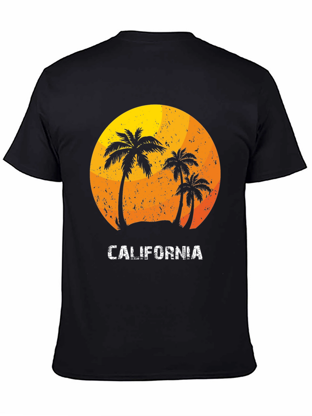 California Palm Tree Sunset Graphic T-Shirt