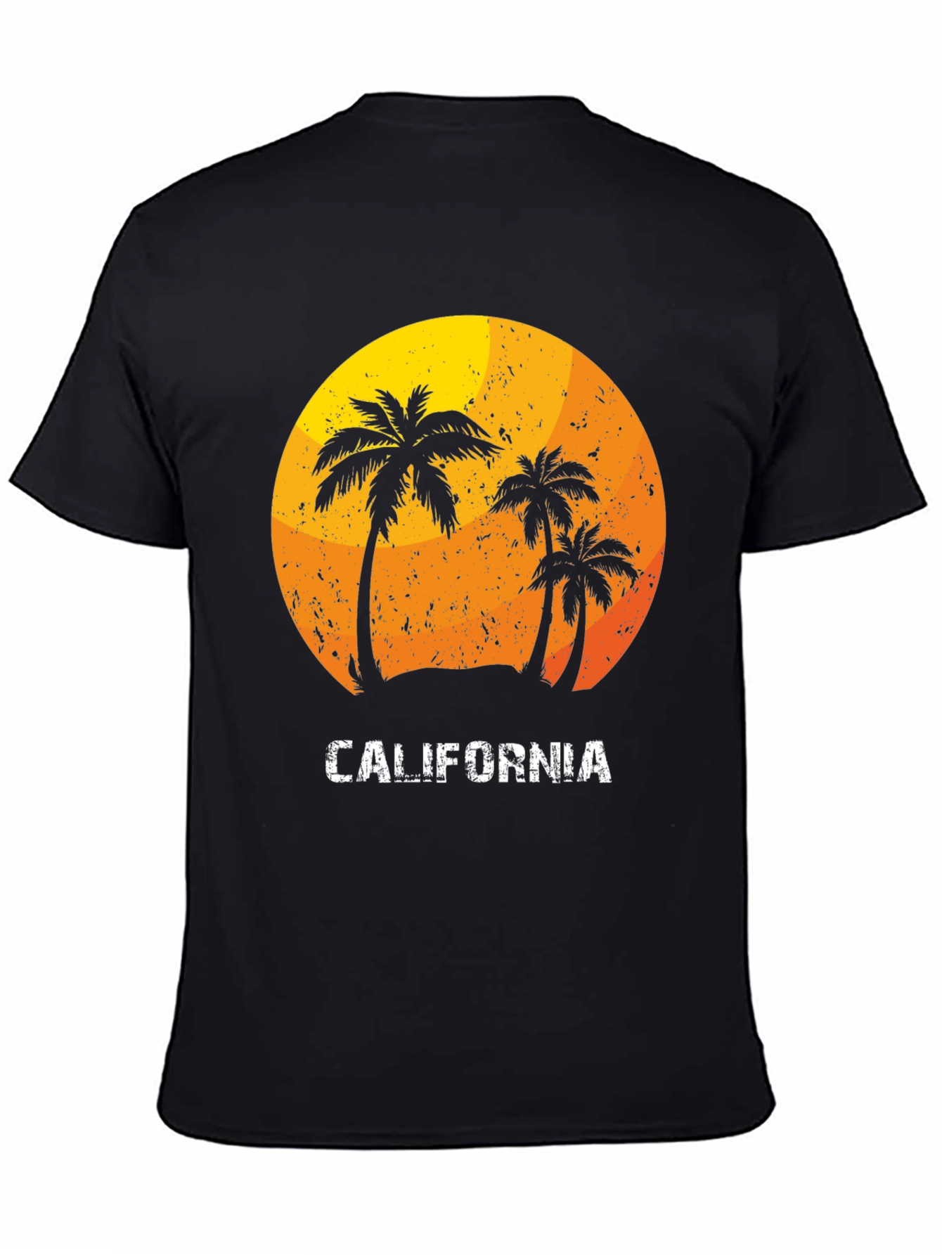 California Palm Tree Sunset Graphic T-Shirt