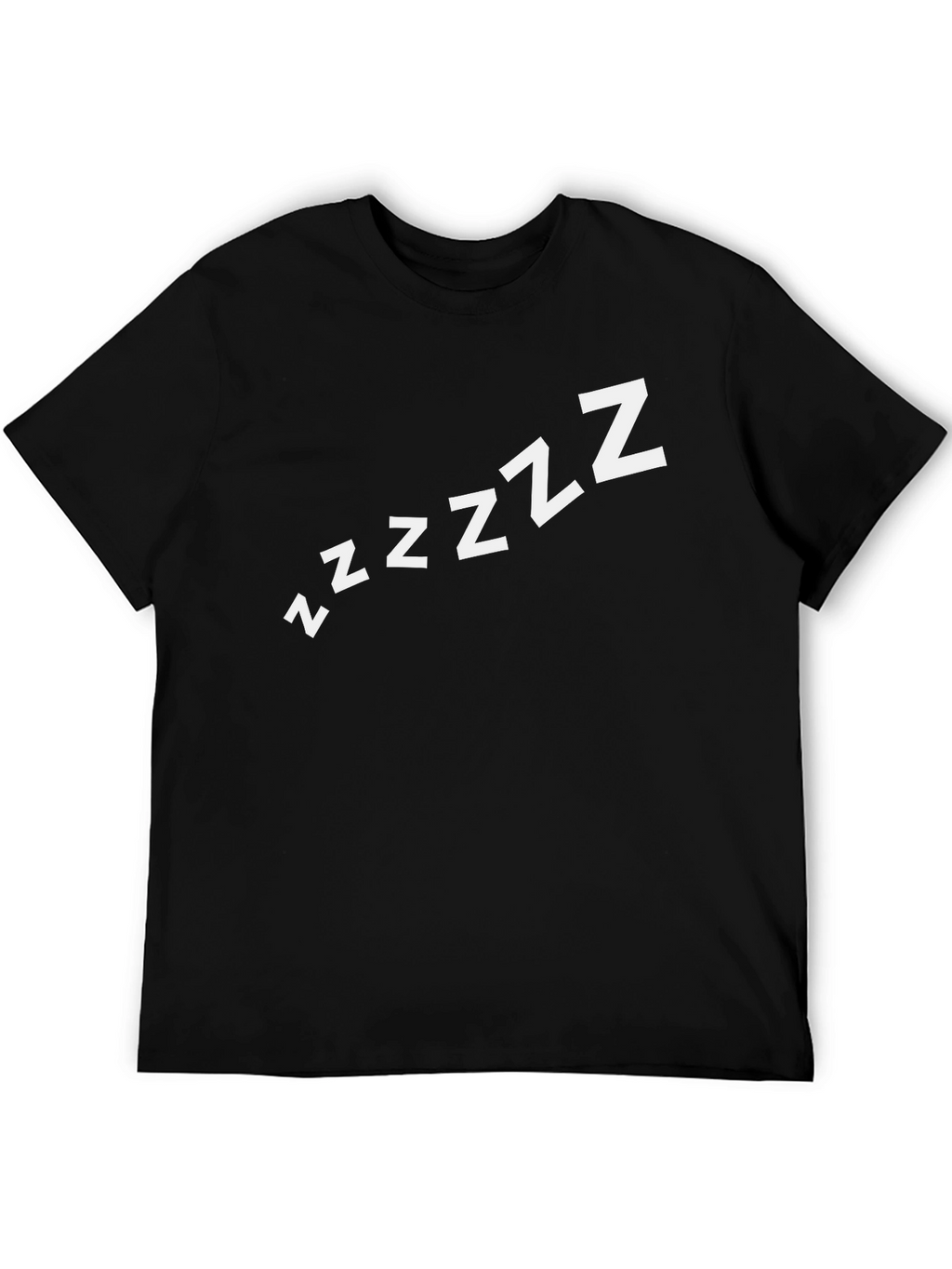 Mens Black Zzzz Graphic Tee - Sleepy Time Shirt