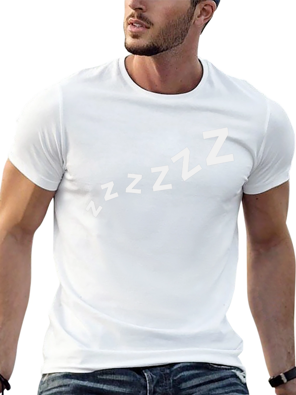 Mens Black Zzzz Graphic Tee - Sleepy Time Shirt