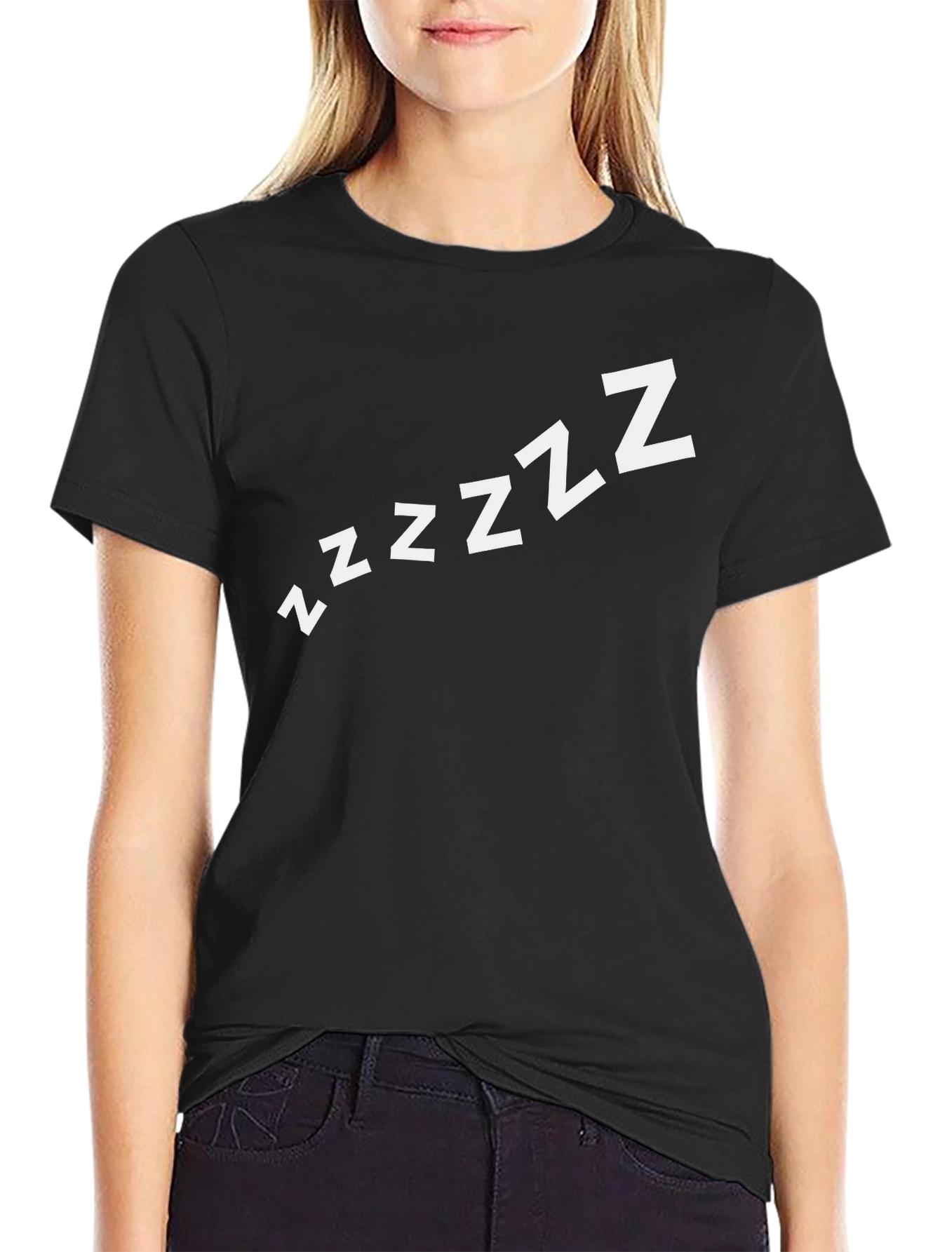 Mens Black Zzzz Graphic Tee - Sleepy Time Shirt
