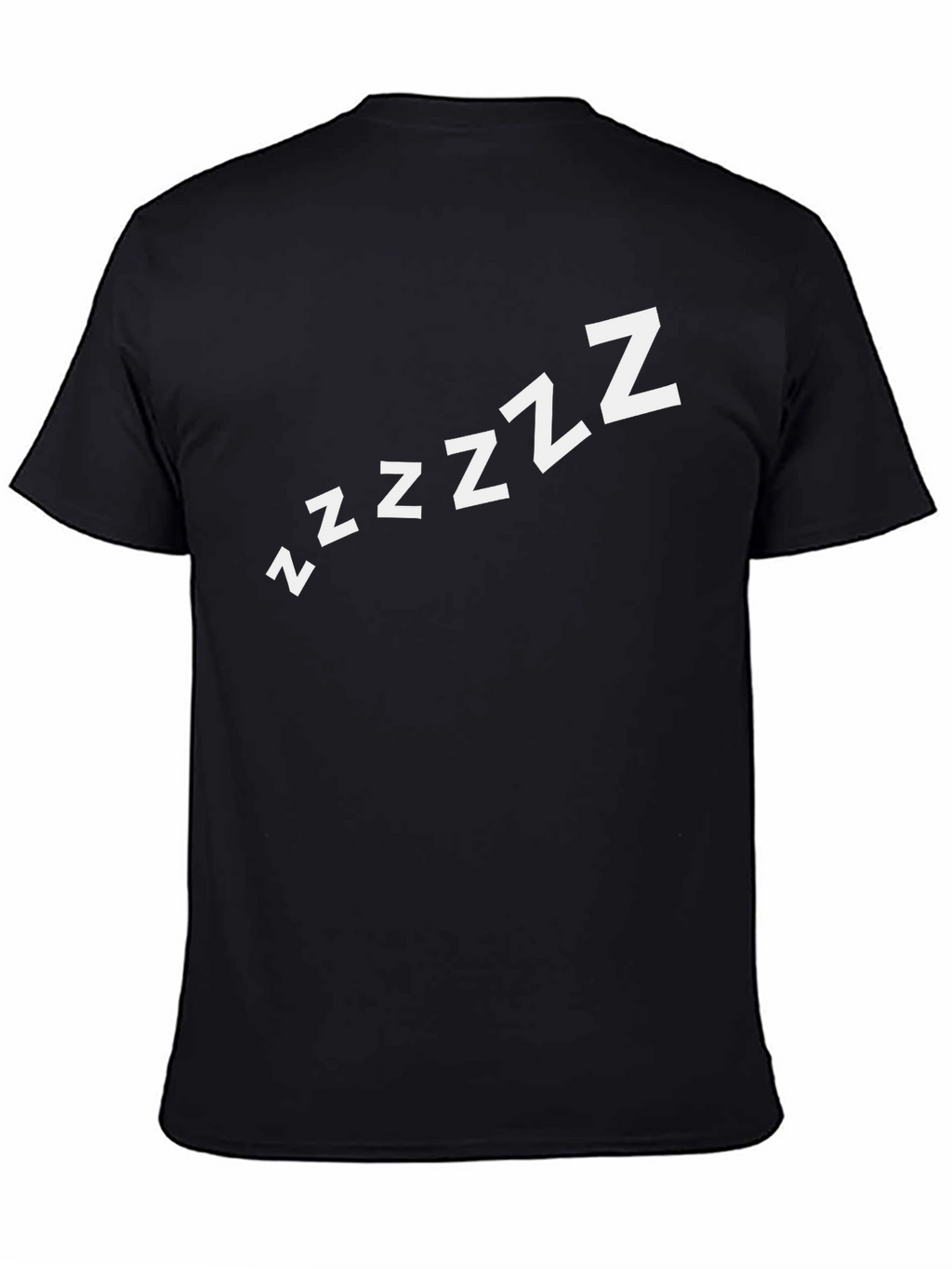 Mens Black Zzzz Graphic Tee - Sleepy Time Shirt