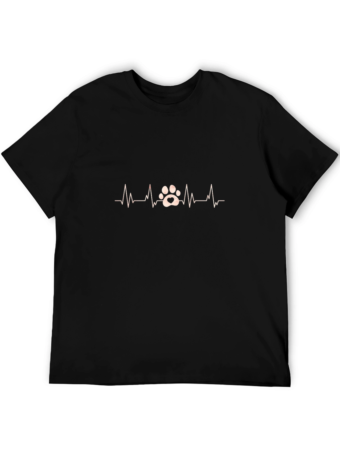 Dog Paw Heartbeat Graphic T-Shirt