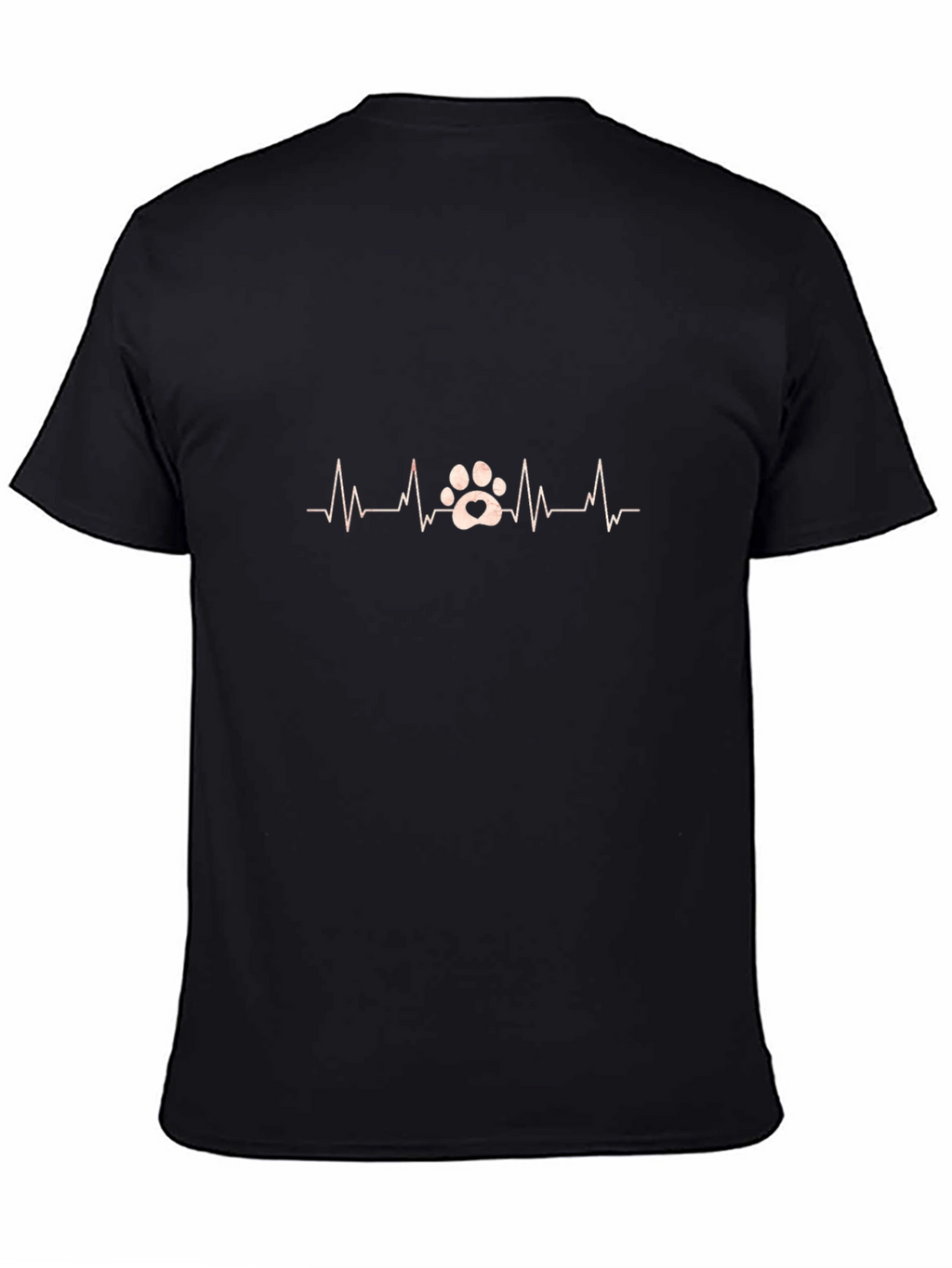 Dog Paw Heartbeat Graphic T-Shirt