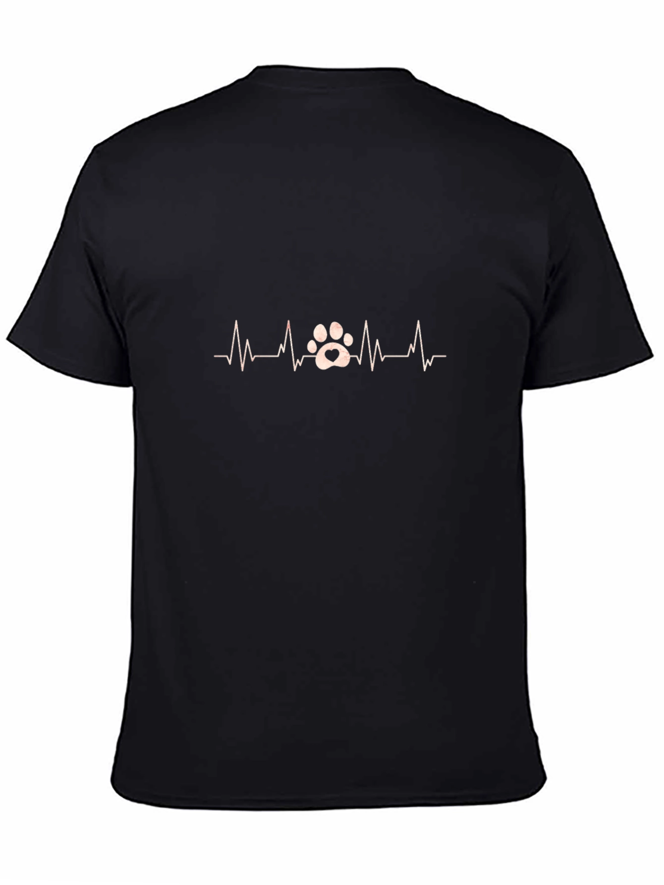 Dog Paw Heartbeat Graphic T-Shirt
