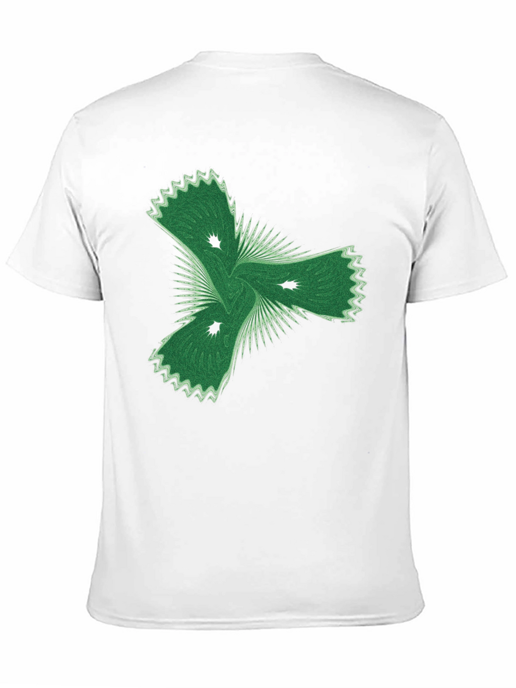 Abstract Green Graphic Black T-Shirt