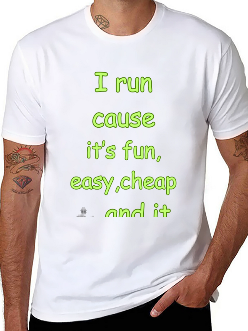 Running Motivation T-Shirt - I Run Cause Its Fun