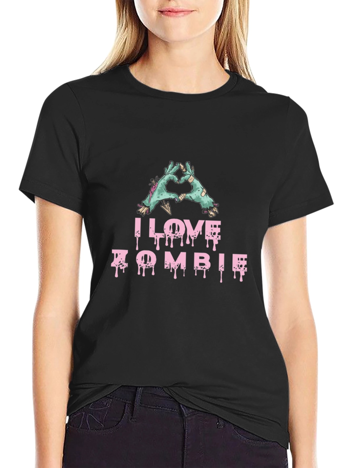 I Love Zombie T-Shirt - Graphic Novelty Tee