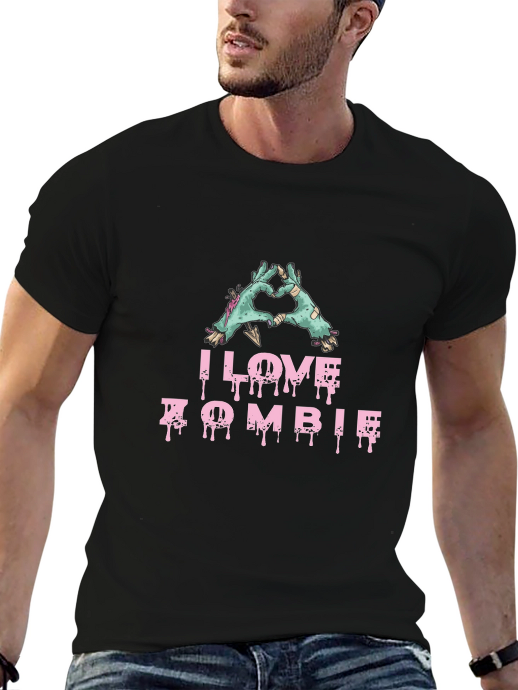 I Love Zombie T-Shirt - Graphic Novelty Tee