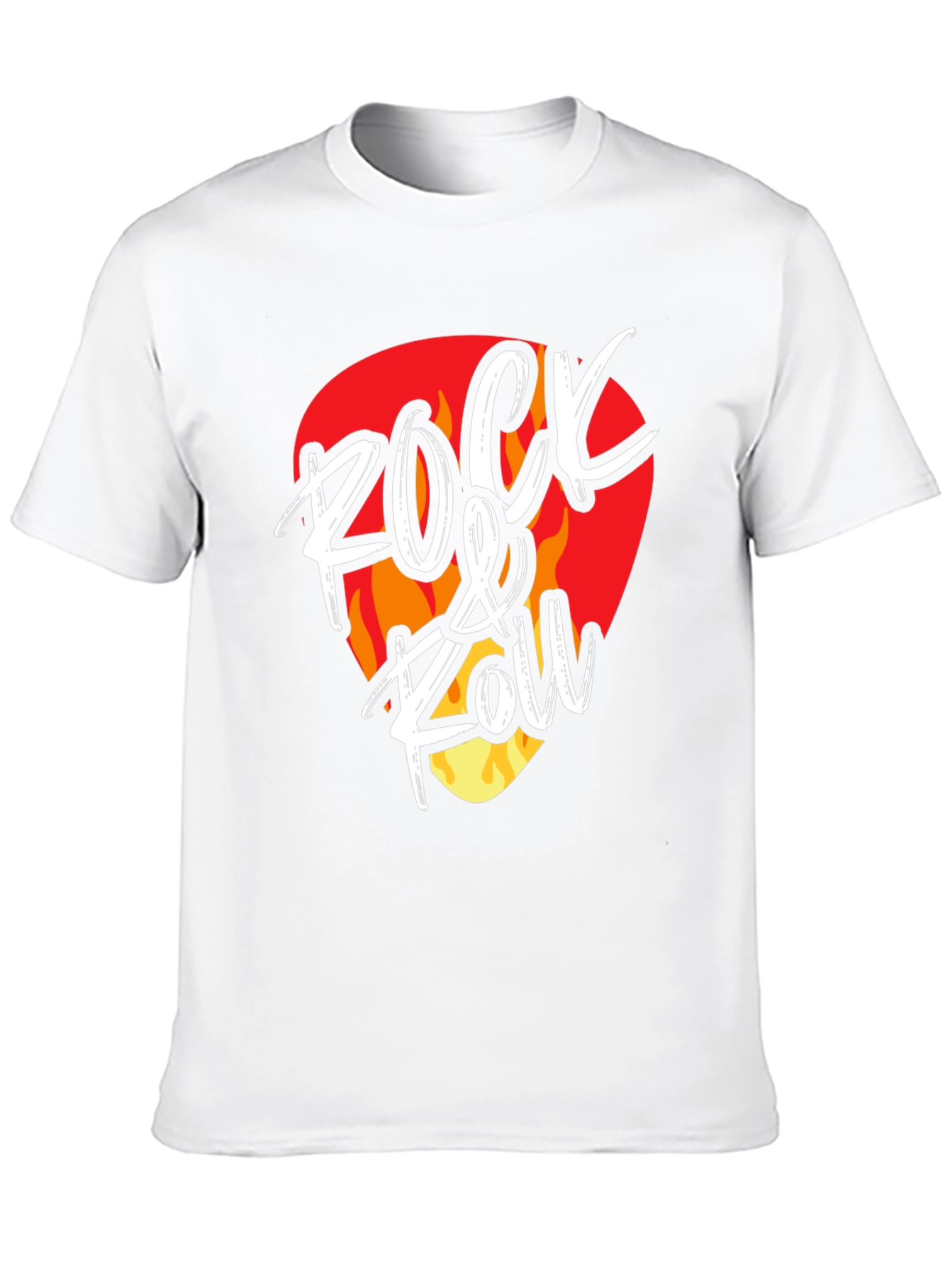 Rock & Roll Graphic Tee - Guitar Pick Design