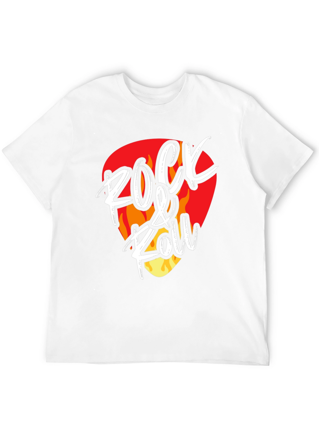 Rock & Roll Graphic Tee - Guitar Pick Design
