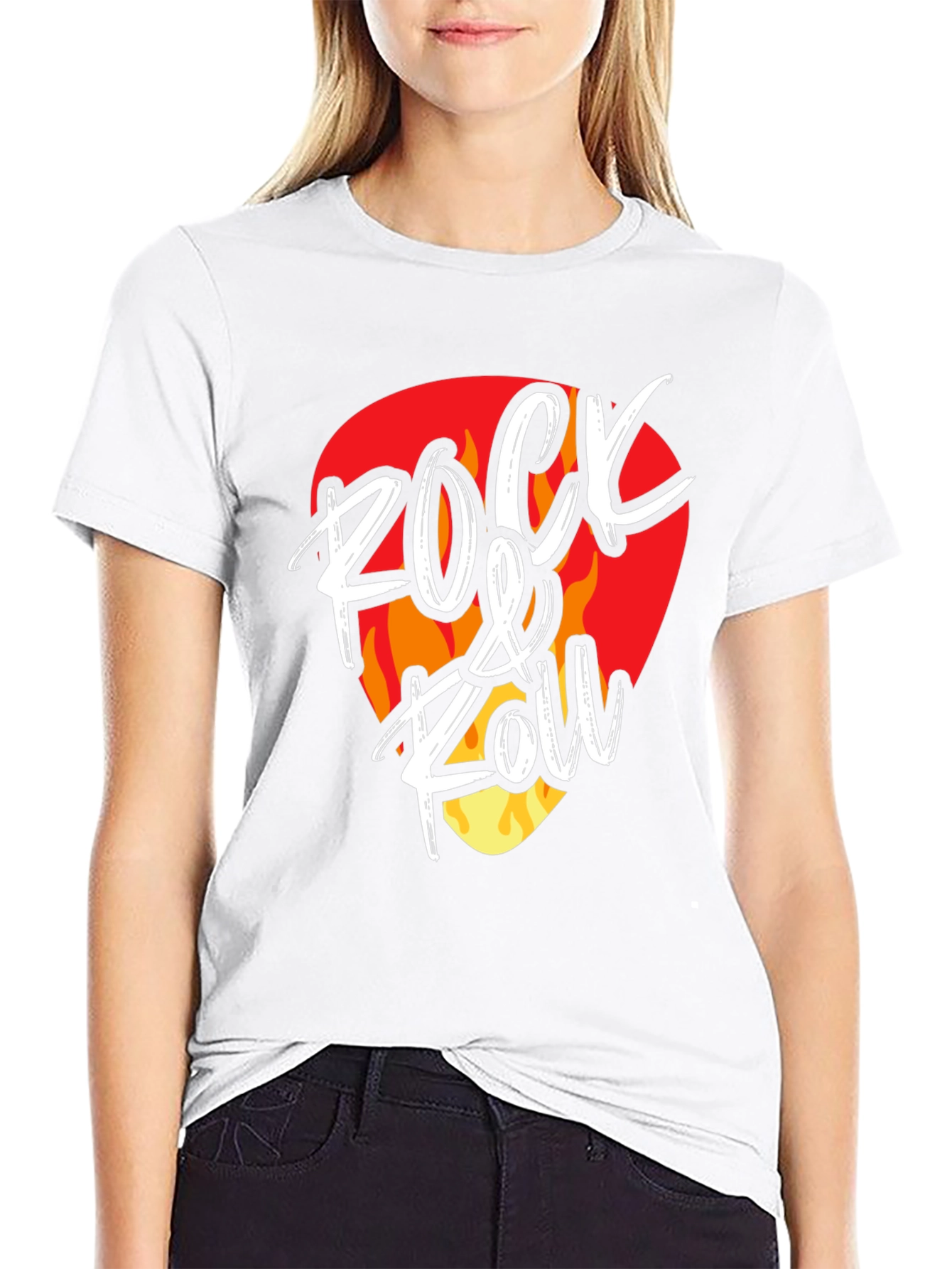 Rock & Roll Graphic Tee - Guitar Pick Design