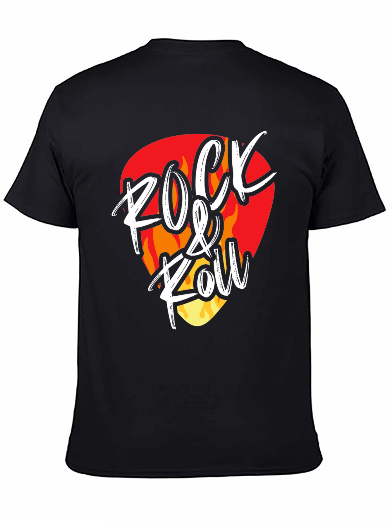 Rock & Roll Graphic Tee - Guitar Pick Design