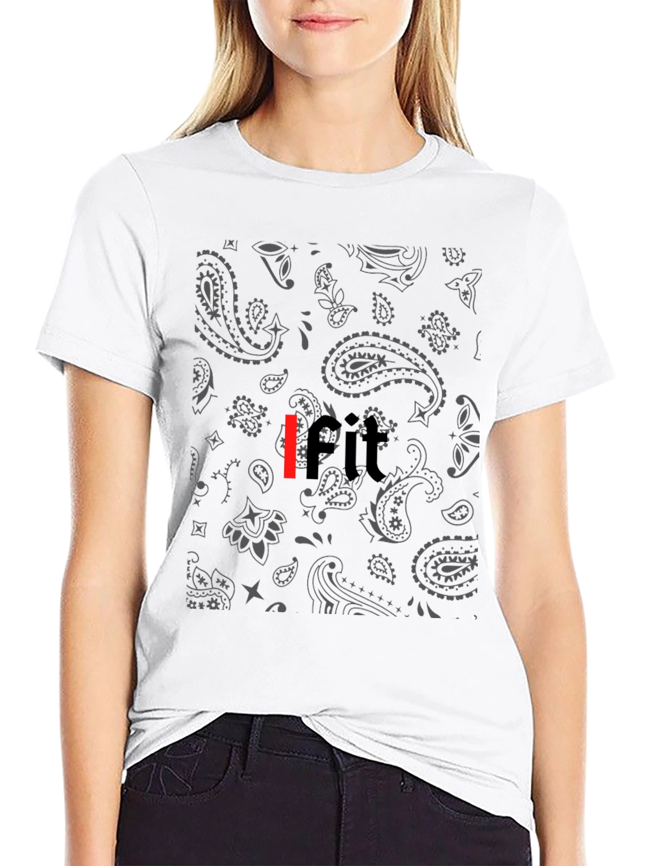Bandana Print IFIT Black Tee